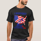Ik steun de Amerikaanse olie van Amerikaanse bodem T-shirt (Voorkant)