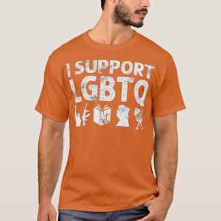 Ik steun de Bijbel van de Pistolen van de LGBQ-vri T-shirt