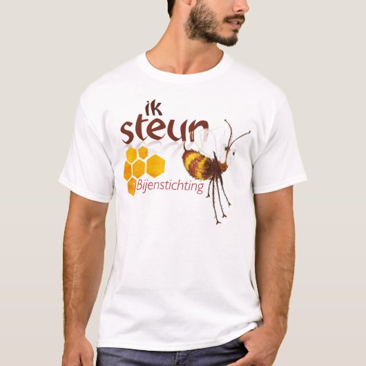 Ik steun de Bijenstichting T-shirt (Voorkant)