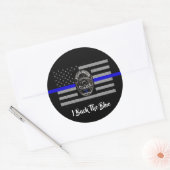 Ik steun de blauwe steunpolitie sticker (Envelop)
