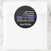 Ik steun de blauwe steunpolitie sticker (Tas)