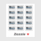 Ik steun de blauwe Thin Blue line USA vlag 10x. Sticker (Vel)