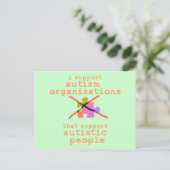 Ik steun de Briefkaarten van Autisme Organisaties (Staand voorkant)