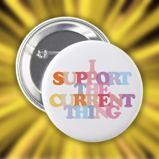 Ik steun de huidige zaak knop ronde button 5,7 cm