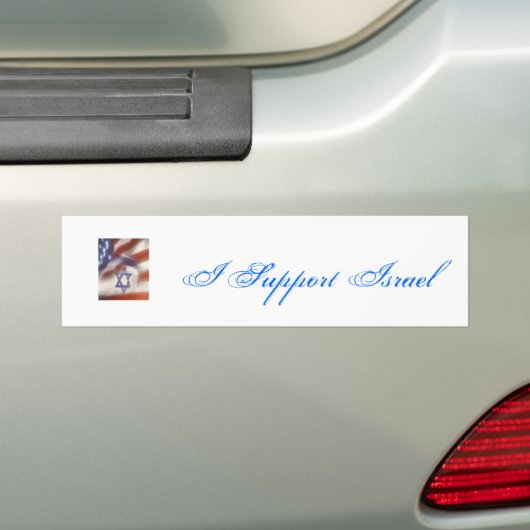 Ik steun de Israëlische Bumpersticker (Op auto)