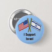 Ik steun de Israëlische Button (Voorkant /achterkant)