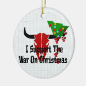 Ik steun de kerstoorlog keramisch ornament (Links)
