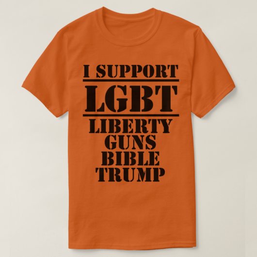 Ik steun de liberty Pistolen in de Bijbeltrump T-shirt (Design voorkant)