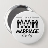 IK STEUN DE MARRIAGE EQUALITY VOOR ALLE -.png Ronde Button 4,0 Cm (Voorkant /achterkant)