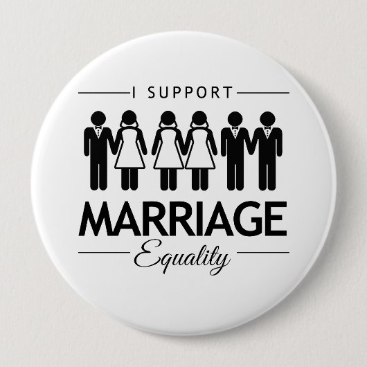 IK STEUN DE MARRIAGE EQUALITY VOOR ALLE -.png Ronde Button 4,0 Cm (Voorkant)