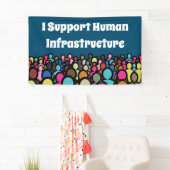 Ik steun de menselijke infrastructuur spandoek (Insitu)