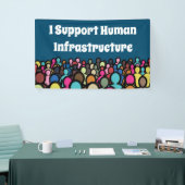 Ik steun de menselijke infrastructuur spandoek (Beurs)