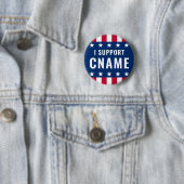 Ik steun de naam van de kandidaat voor politieke v ronde button 5,7 cm (In situ)