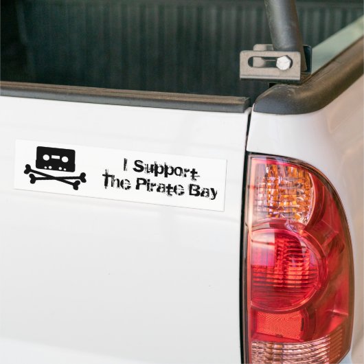 Ik steun de Pirate Bay Bumpersticker (Op Truck)