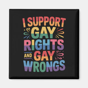Ik steun de rechten en ongelijkheden van homo's LG Magneet