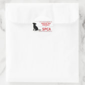 "Ik steun de SPCA..." Ronde Sticker (Tas)