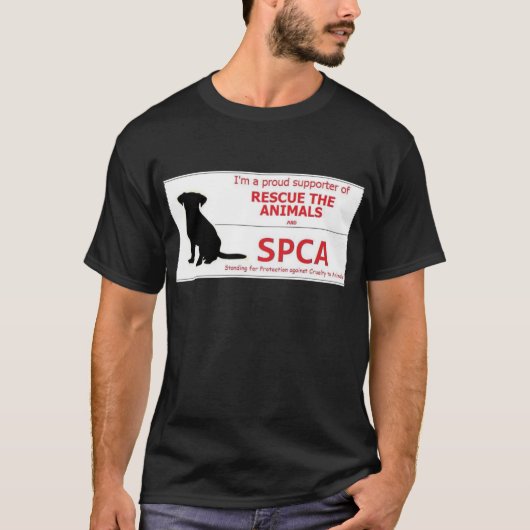"Ik steun de SPCA..." T-shirt (Voorkant)