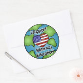 Ik steun de Sticker voor onderwijs in alfabetiseri (Envelop)