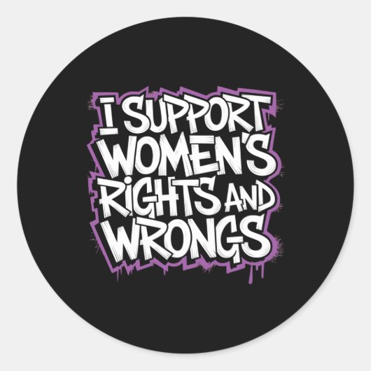 Ik steun de Sticker voor vrouwenrechten (Voorkant)
