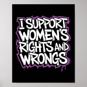 Ik steun de Sticker voor vrouwenrechten Poster