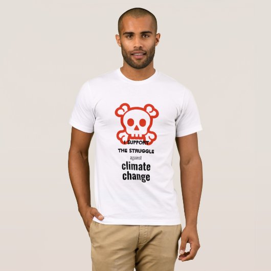 Ik steun de strijd tegen klimaatverandering t-shirt (Voorkant volledig)