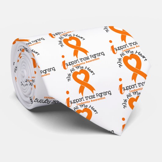 Ik steun de strijd tegen leukemie stropdas (Opgerold)