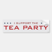 Ik steun de Tea Party Bumpersticker (Voorkant)