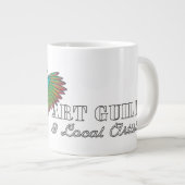 Ik steun de Topeka Art Guild kip Grote Koffiekop (Voorkant rechts)