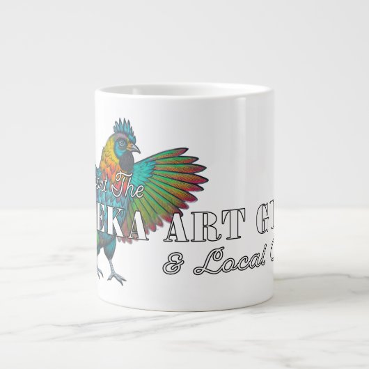 Ik steun de Topeka Art Guild kip Grote Koffiekop (Voorkant)