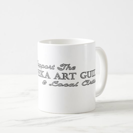 Ik steun de Topeka Art Guild Mok (Voorkant rechts)