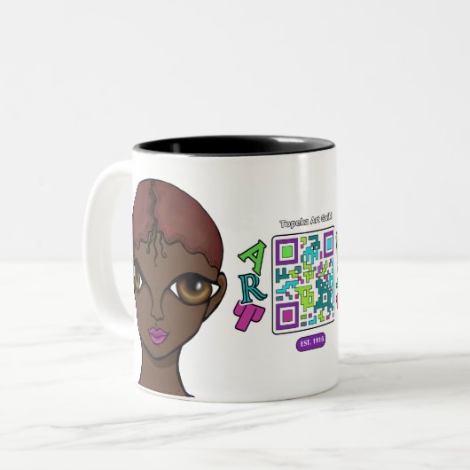 Ik steun de Topeka Art Guild Mok (Voorkant links)