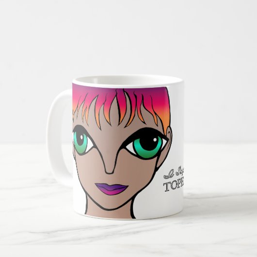 Ik steun de Topeka Art Guild Mok (Voorkant links)