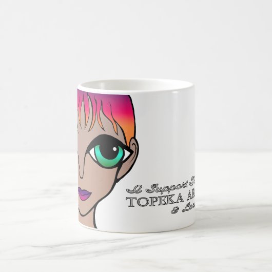Ik steun de Topeka Art Guild Mok (Center)