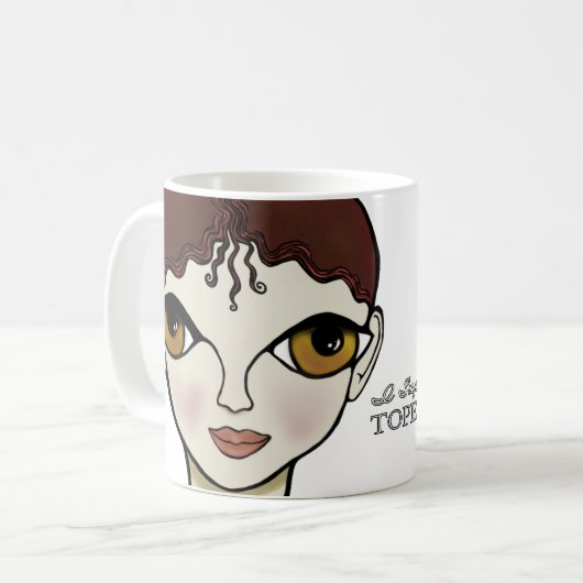 Ik steun de Topeka Art Guild Mok (Voorkant links)