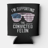 Ik steun de veroordeelde misdadiger Pro Trump 2024 Blikjeskoeler (Voorkant)