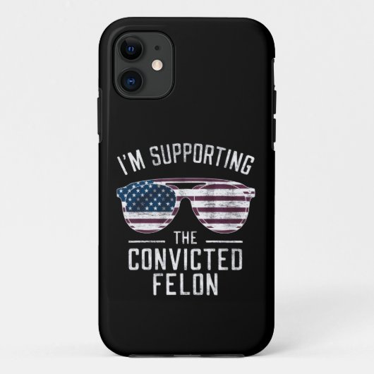 Ik steun de veroordeelde misdadiger Pro Trump 2024 Case-Mate iPhone Case (Achterkant)