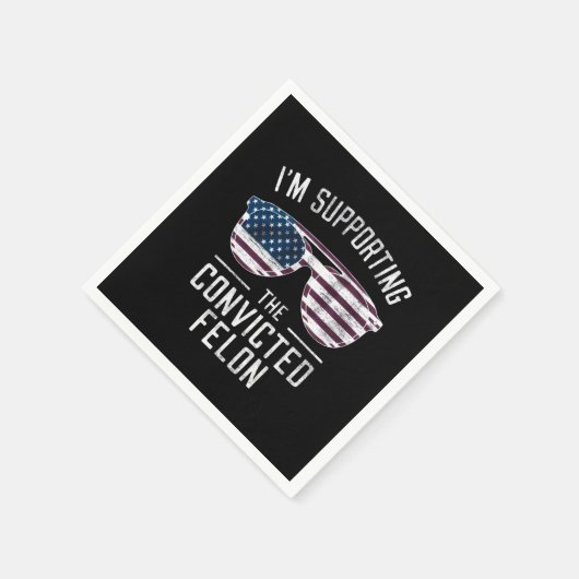 Ik steun de veroordeelde misdadiger Pro Trump 2024 Servet (Hoek)