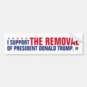 Ik steun de verwijdering van President Donald Trum Bumpersticker