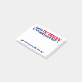 Ik steun de verwijdering van President Donald Trum Post-it® Notes (Schuin)