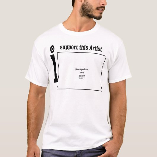 Ik steun deze artiest/blanco t-shirt (Voorkant)