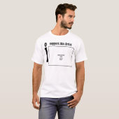Ik steun deze artiest/blanco t-shirt (Voorkant volledig)