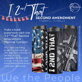 Ik steun die Second Amendment Thermische Tumbler Thermosbeker