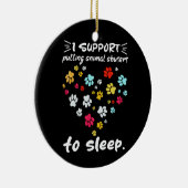 Ik Steun Dierermisbruikers Terug Prikken Poot Lief Keramisch Ornament (Rechts)