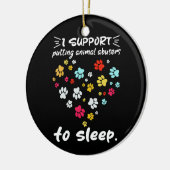 Ik Steun Dierermisbruikers Terug Prikken Poot Lief Keramisch Ornament (Links)