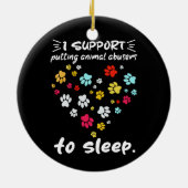 Ik Steun Dierermisbruikers Terug Prikken Poot Lief Keramisch Ornament (Achterkant)