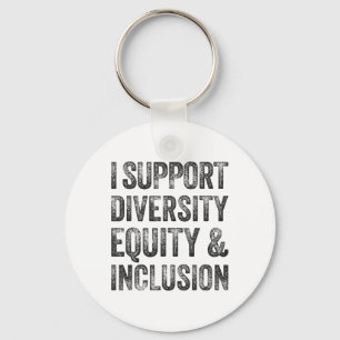 Ik steun diversiteit, gelijkheid en inclusie Menta Sleutelhanger