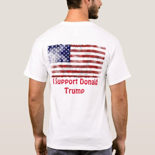Ik steun Donald Trump Mannen Basic T-Shirt (Achterkant)