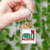 Ik steun een vrije palestine sleutelhanger (Hand)