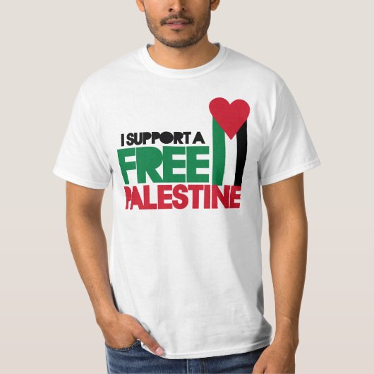 Ik steun een vrije palestine t-shirt (Voorkant)