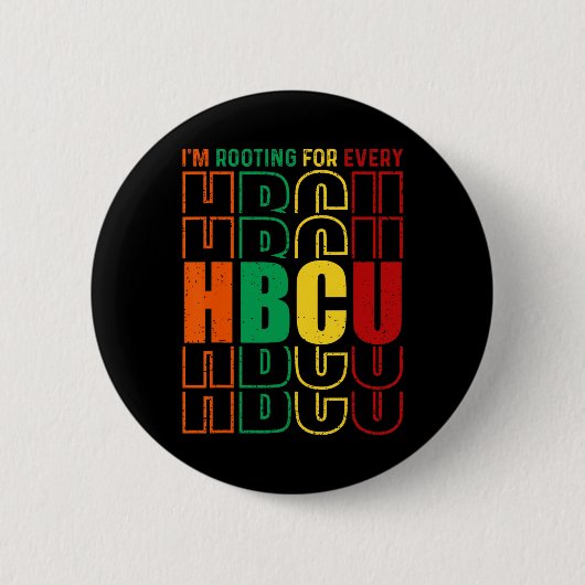 Ik steun elke Hbcu Black History Month Gra Ronde Button 5,7 Cm (Voorkant)